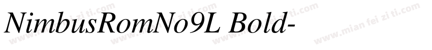NimbusRomNo9L Bold字体转换